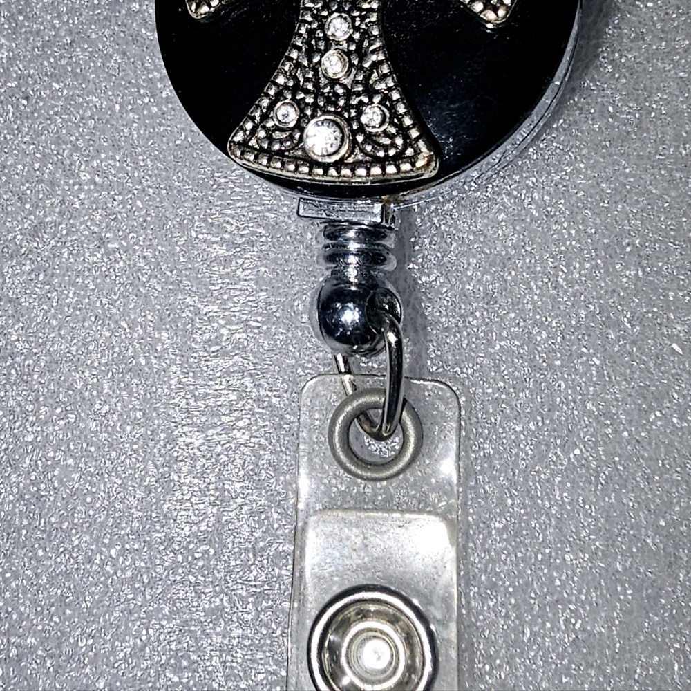 **SOLD** Cross Name Tag Clip